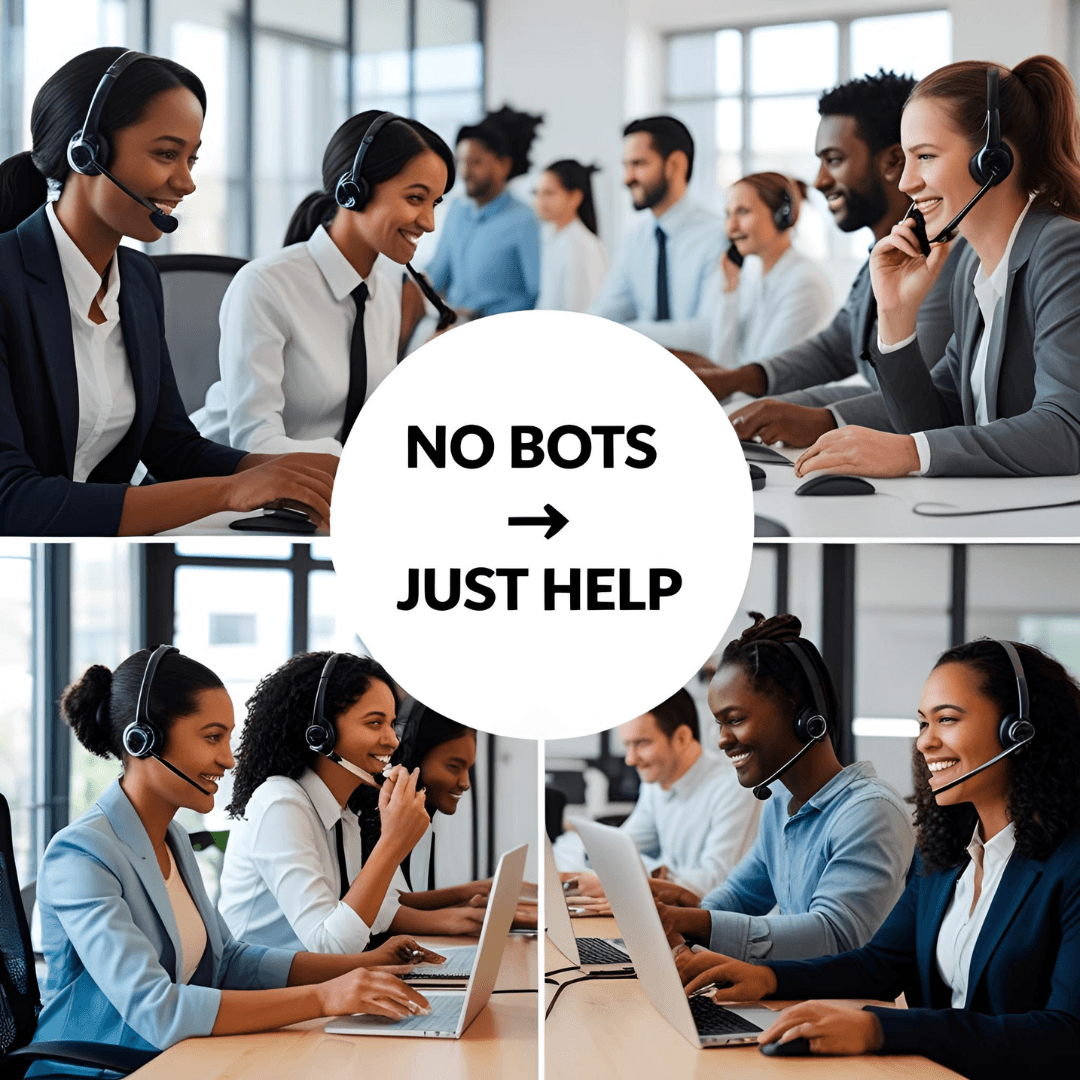 Customer support chat interface
